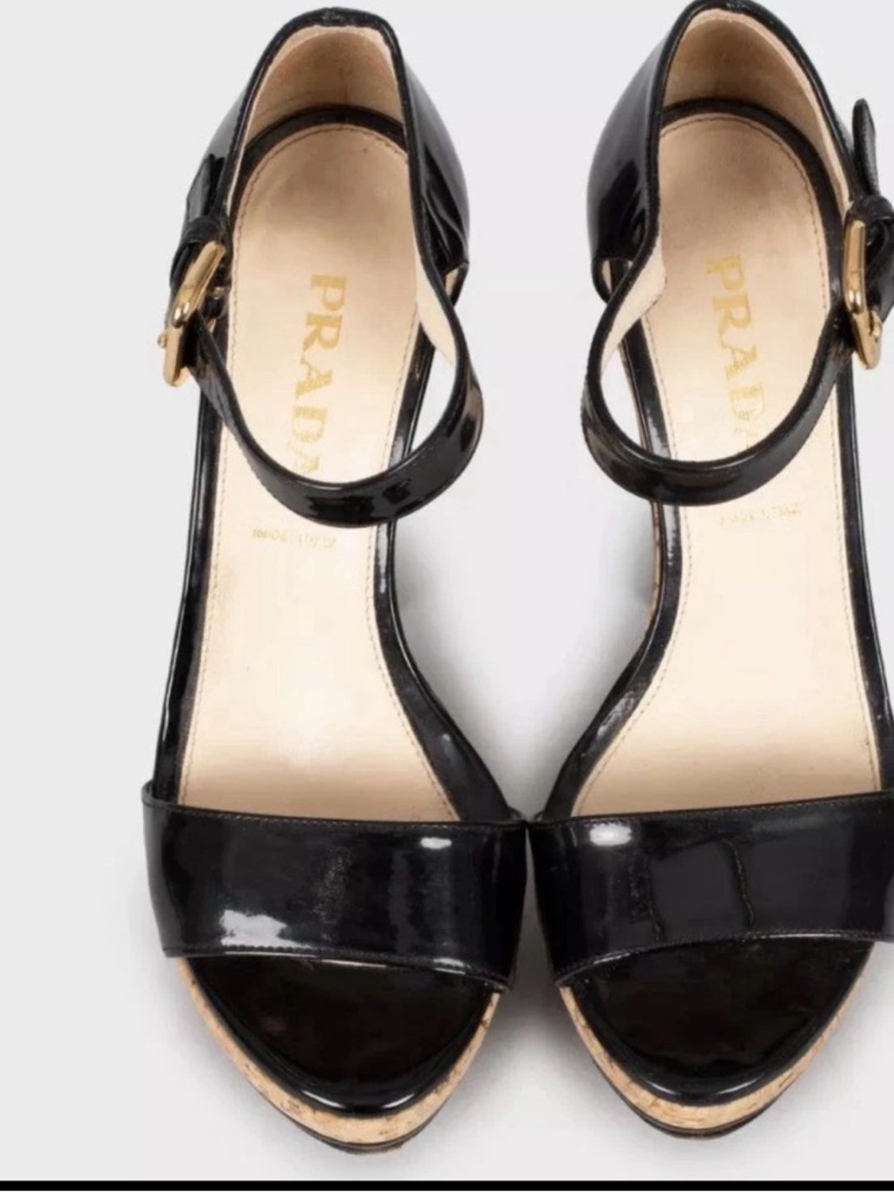 Prada Black Patent Leather Ankle-Strap Heels - Picture 5 of 5